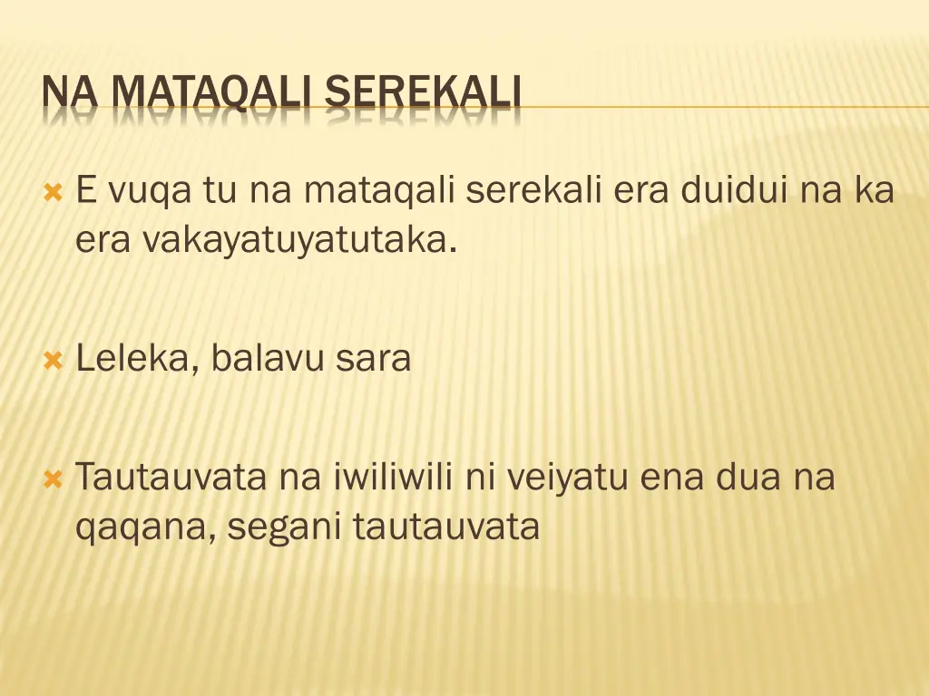 na mataqali serekali