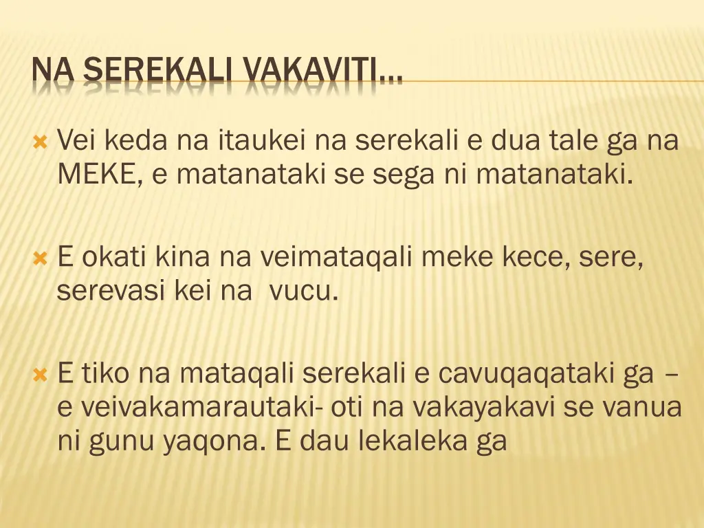 na serekali vakaviti