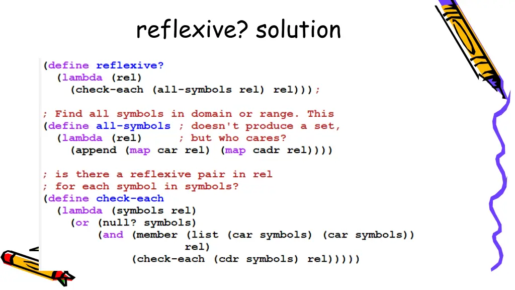 reflexive solution