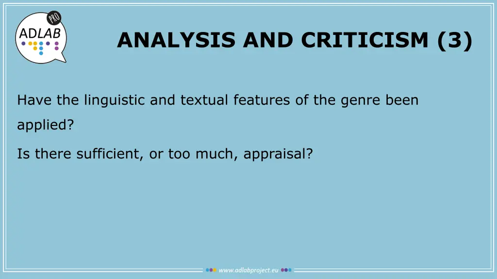 analysis and criticism 3