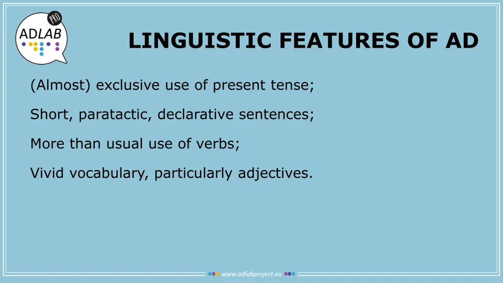 linguistic features of ad