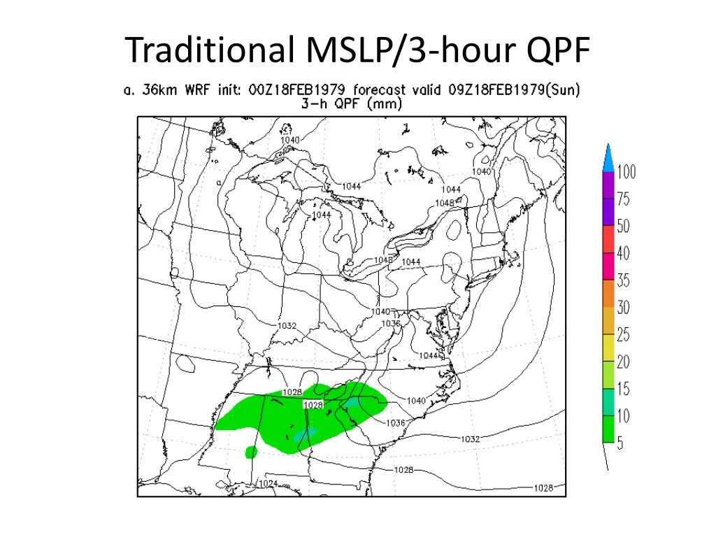 traditional mslp 3 hour qpf