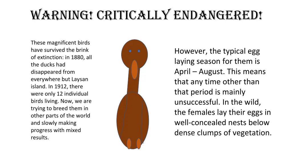 warning critically endangered