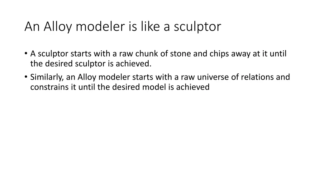 an alloy modeler is like a sculptor