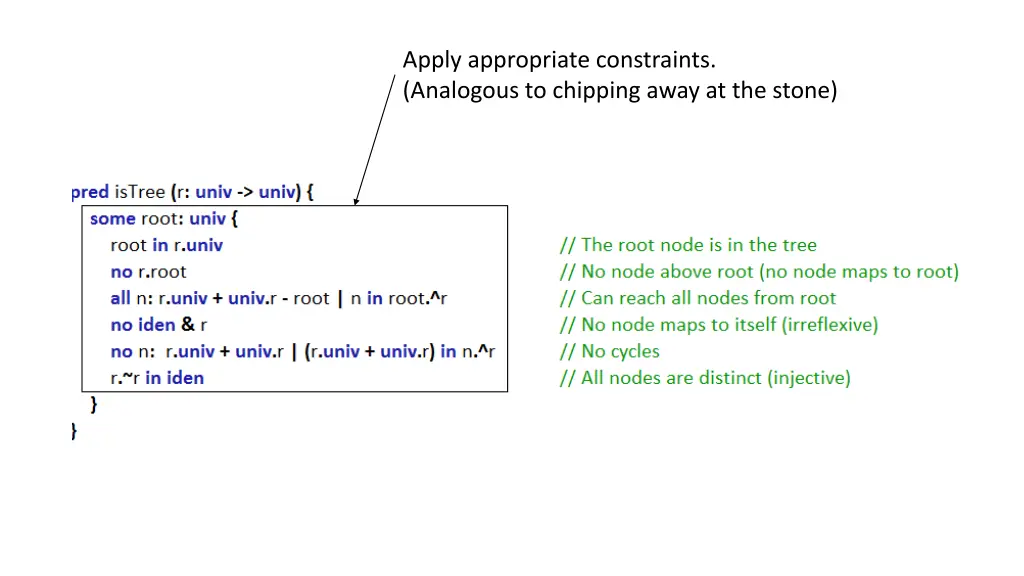 apply appropriate constraints analogous