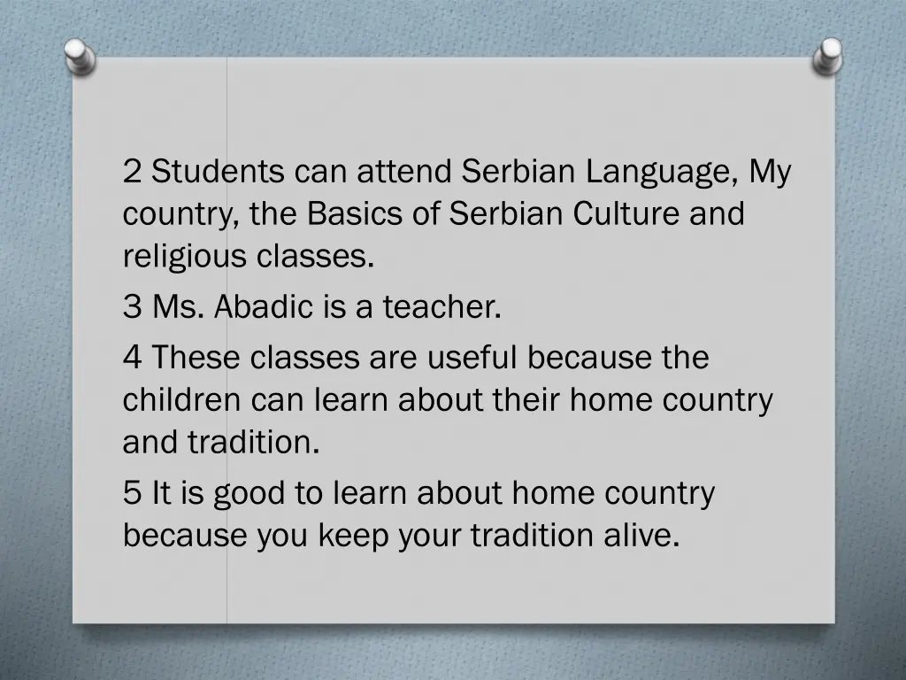 2 students can attend serbian language my country