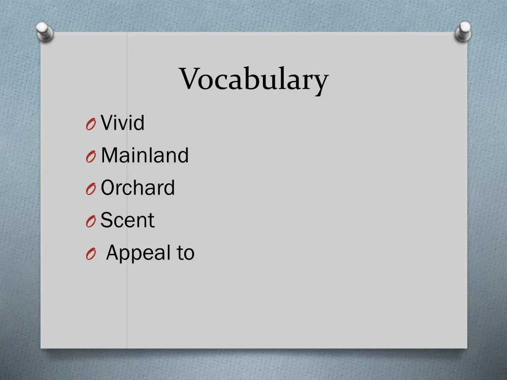 vocabulary