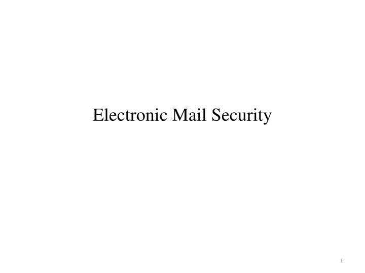 electronic mail security