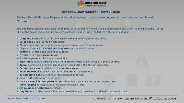 kanban e mail manager introduction