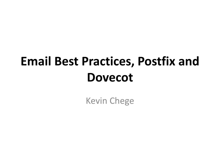 email best practices postfix and dovecot