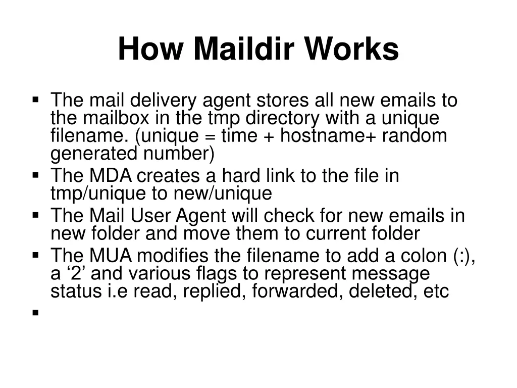 how maildir works