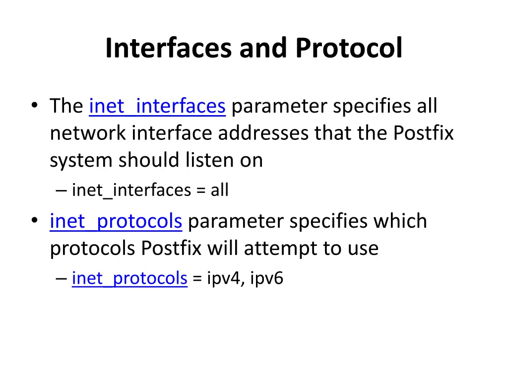 interfaces and protocol