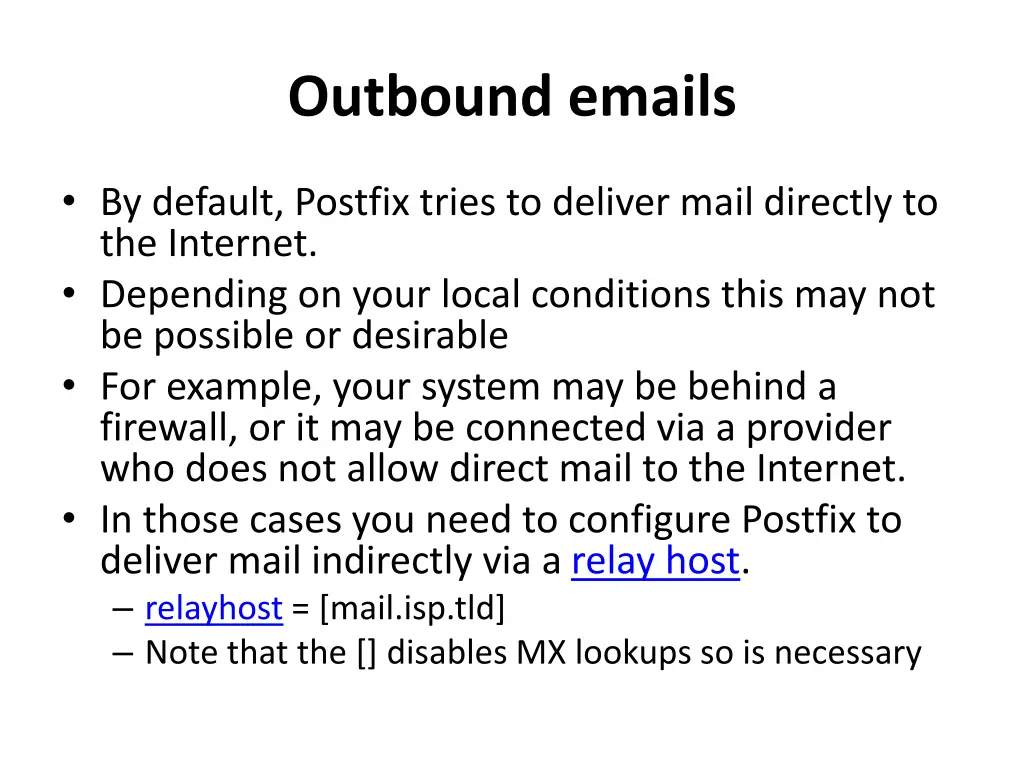 outbound emails