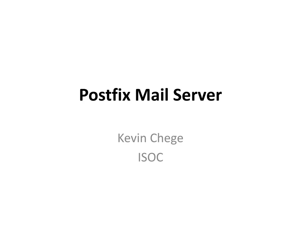 postfix mail server