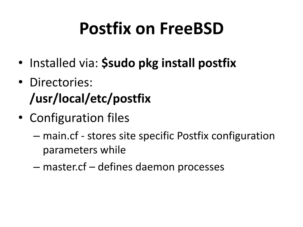 postfix on freebsd