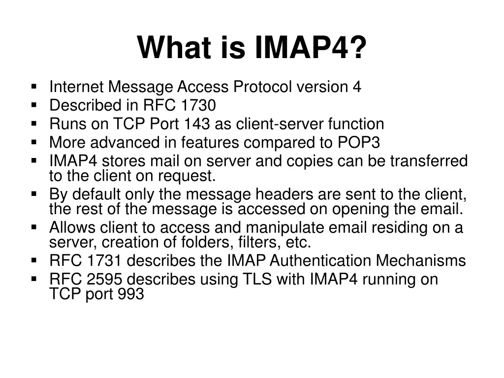 what is imap4