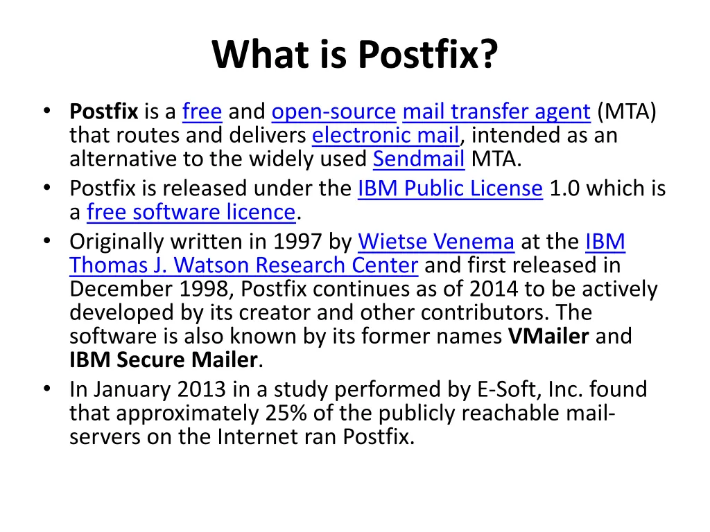 what is postfix