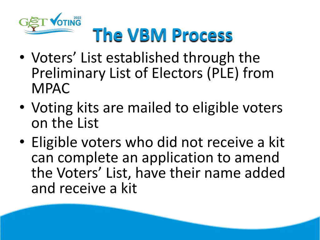 the vbm process