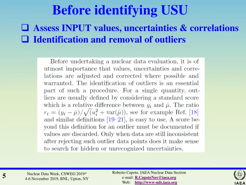 before identifying usu assess input values