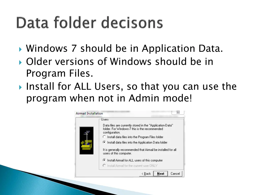 windows 7 should be in application data older