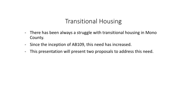 transitional housing