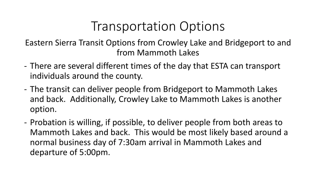 transportation options eastern sierra transit