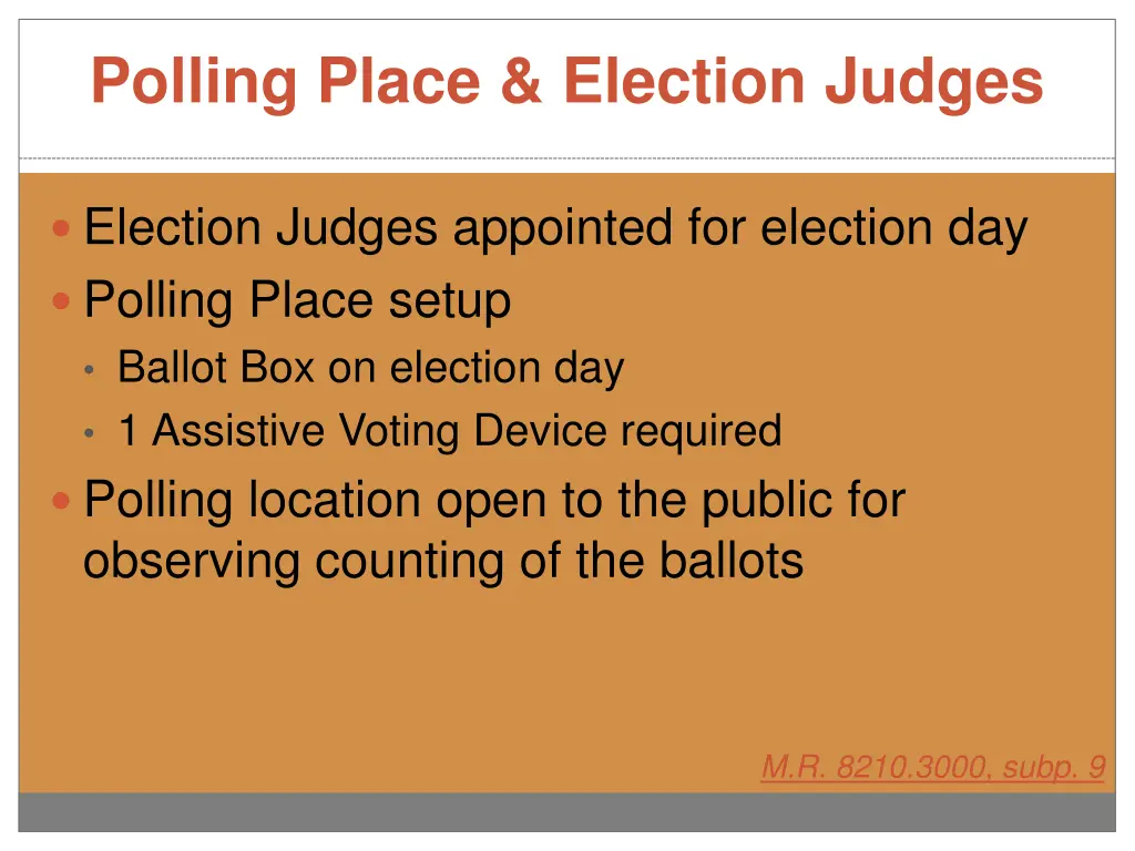 polling place election judges