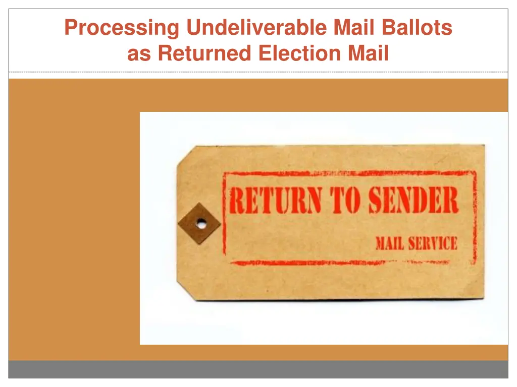 processing undeliverable mail ballots as returned