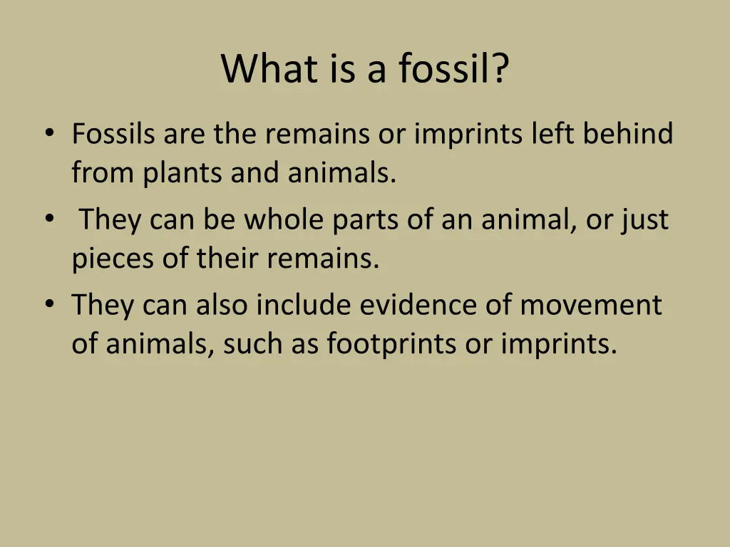 what is a fossil