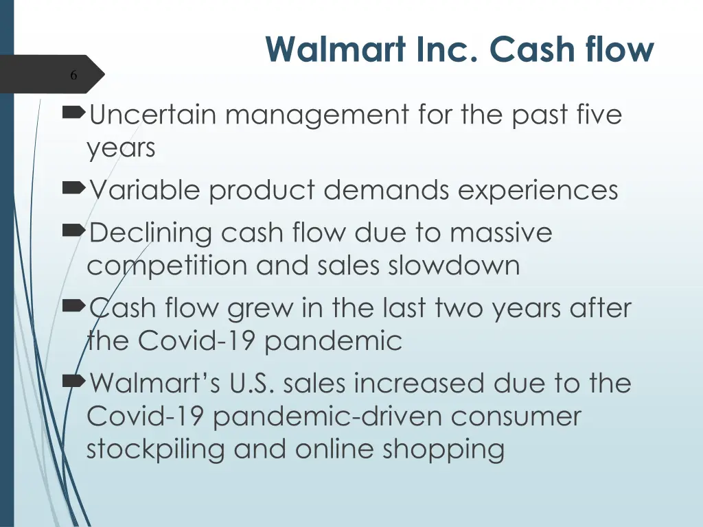 walmart inc cash flow