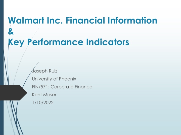 walmart inc financial information key performance