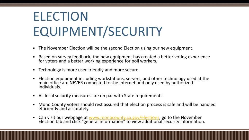 election equipment security