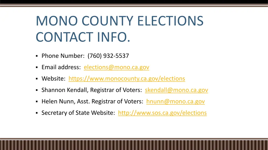 mono county elections contact info