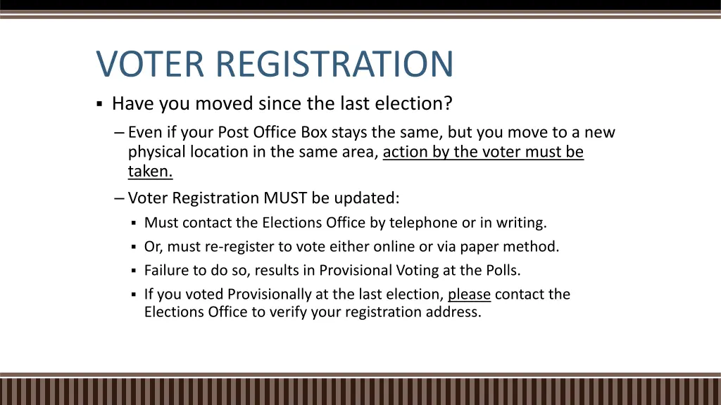 voter registration have you moved since the last