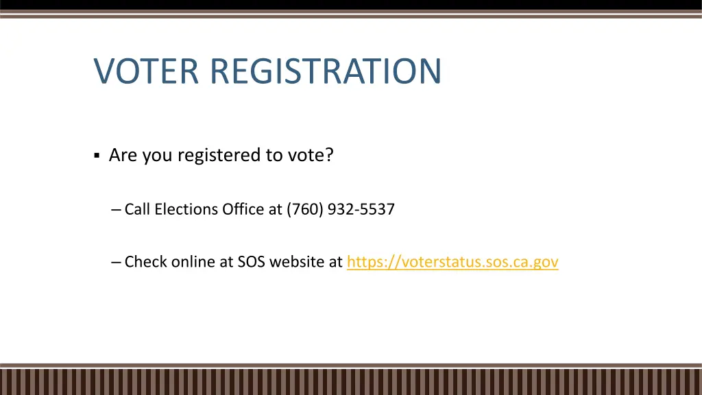 voter registration