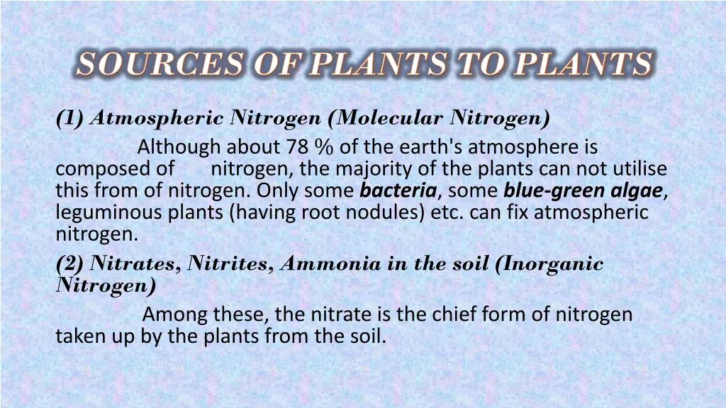 sources of plants to plants