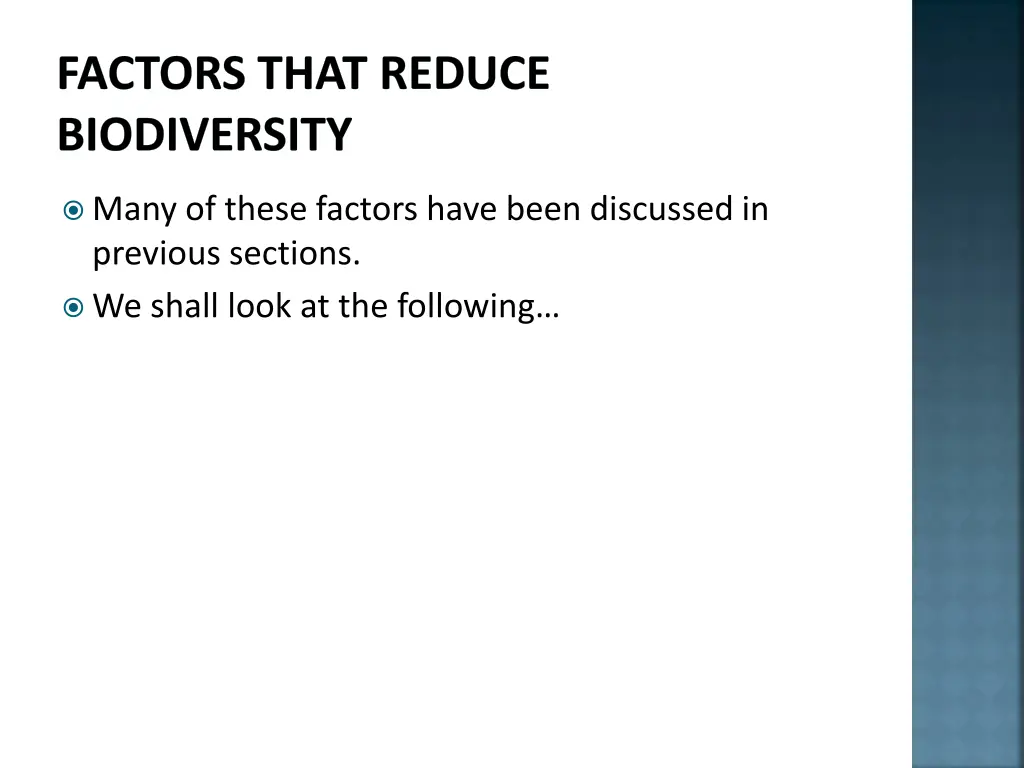 factors that reduce biodiversity 3