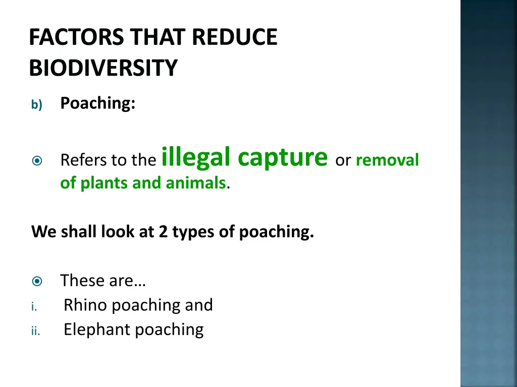 factors that reduce biodiversity 6