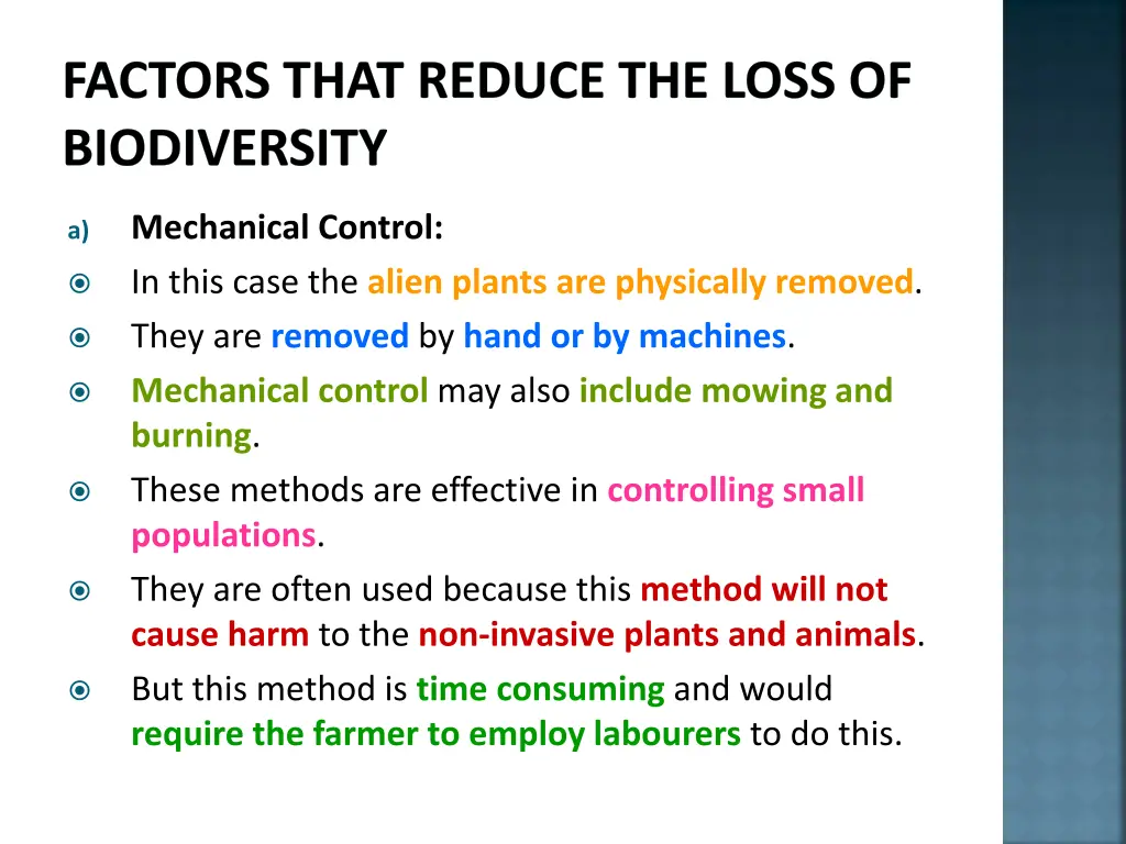 factors that reduce the loss of biodiversity 2