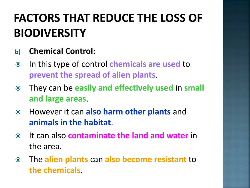 factors that reduce the loss of biodiversity 3