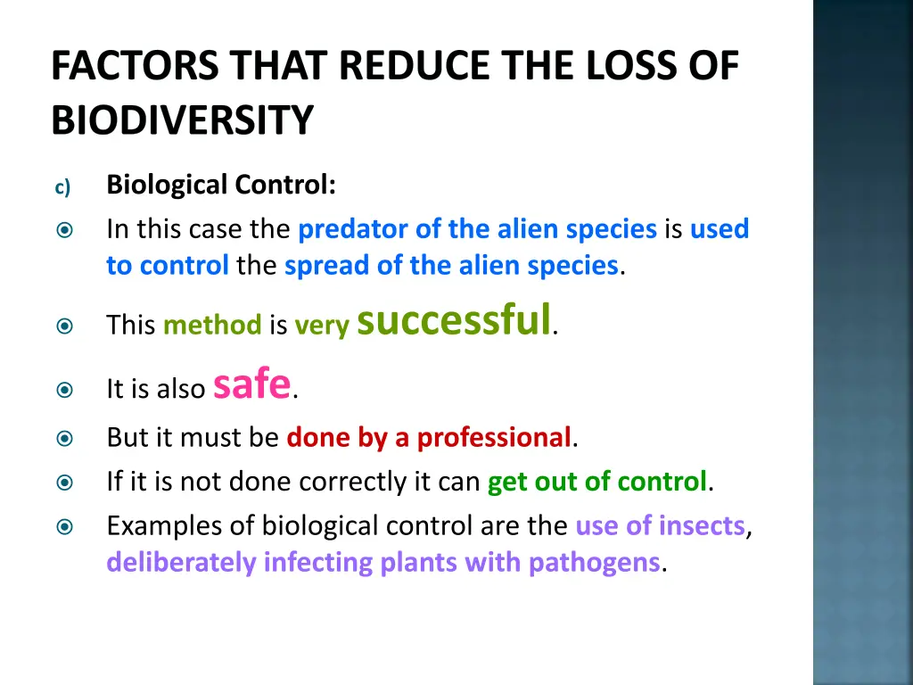 factors that reduce the loss of biodiversity 4