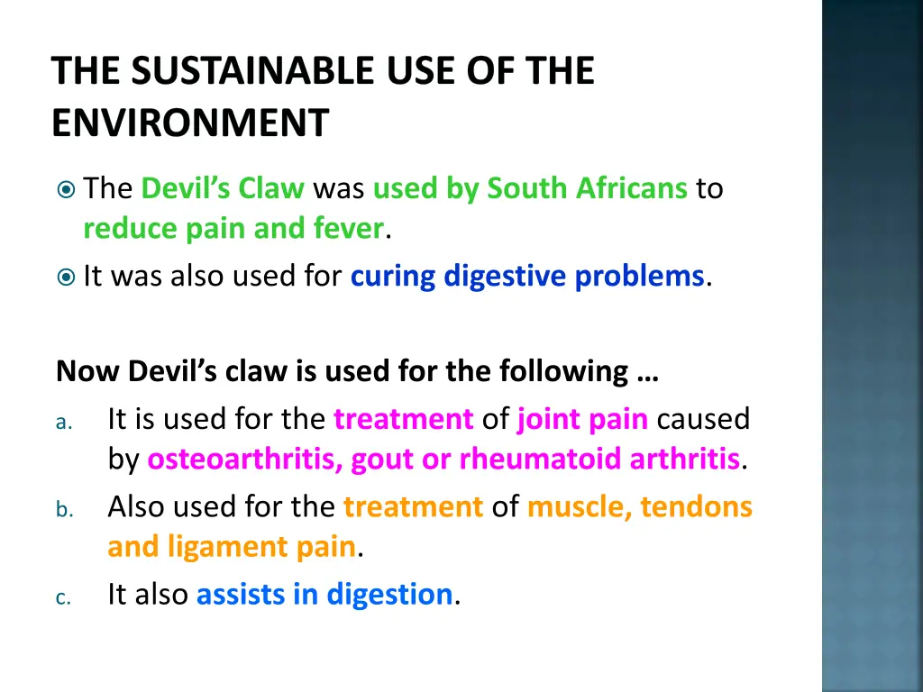 the sustainable use of the environment 3