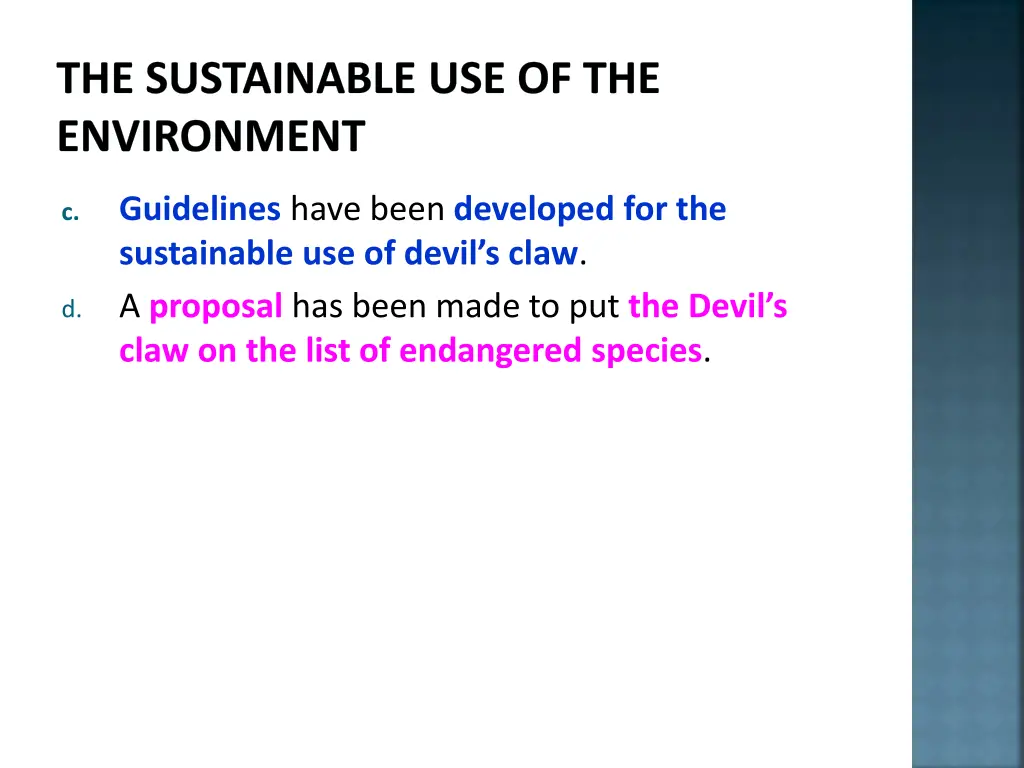 the sustainable use of the environment 6