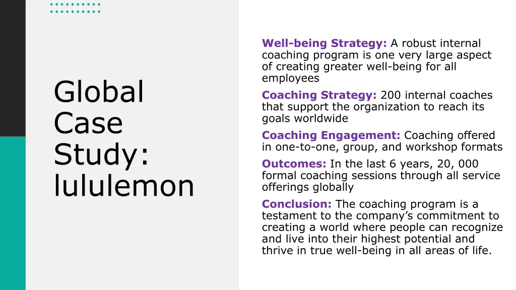 well being strategy a robust internal coaching