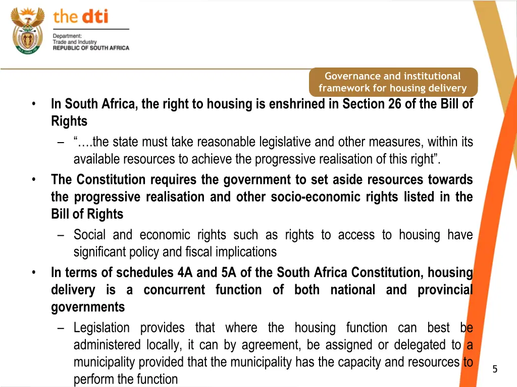 governance and institutional framework