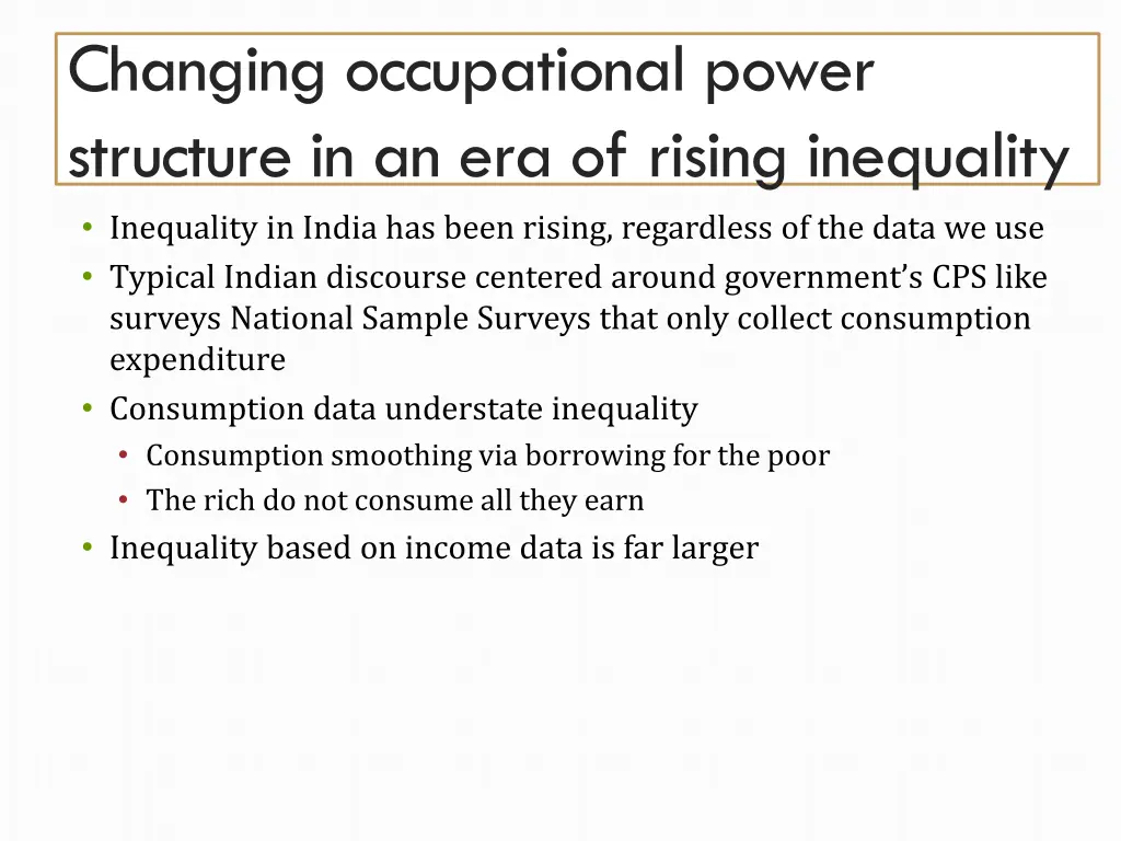 changing occupational power structure