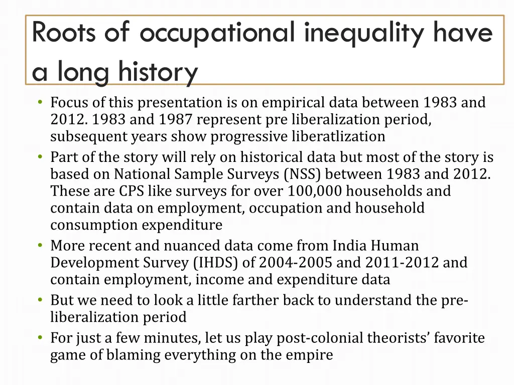 roots of occupational inequality have a long