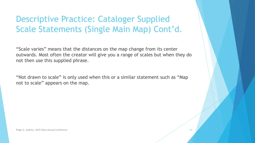 descriptive practice cataloger supplied scale 1