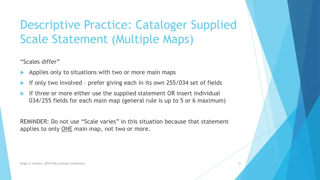 descriptive practice cataloger supplied scale 2