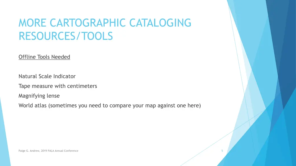 more cartographic cataloging resources tools